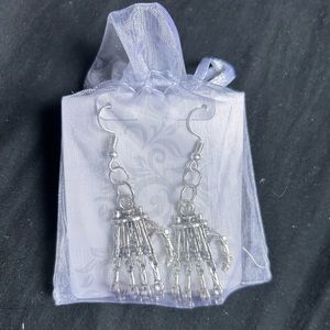 Handmade Skeleton Hands Earrings